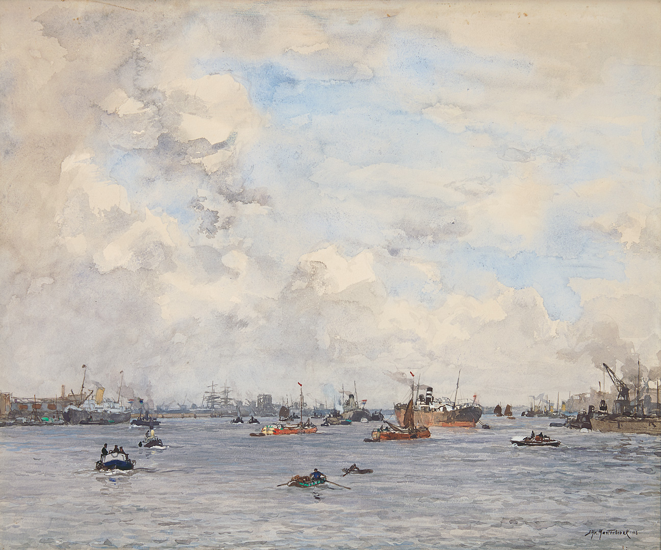 Mastenbroek_JHv_Maashaven_te_Rotterdam_aquarel_1_pol6399_corr